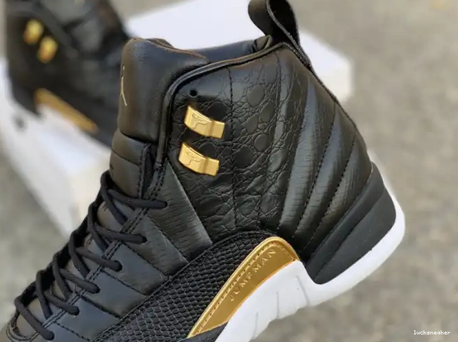 Rep LUCY Gold-White Black Retro 12 Air Jordan AO6068-007 'Reptile' Metallic 0426